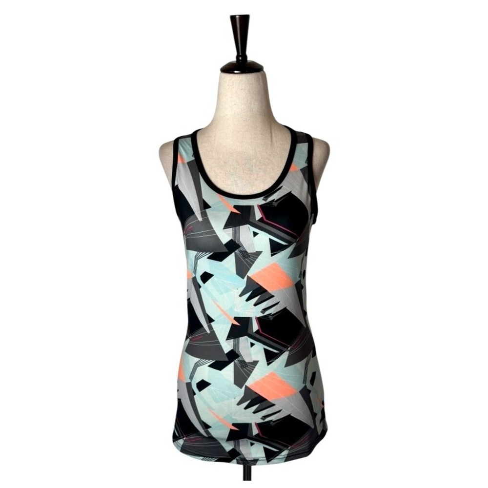 Sweaty Betty Tank Top Women Small Blue Black Ipanema Print‎ Athletic Athleisure